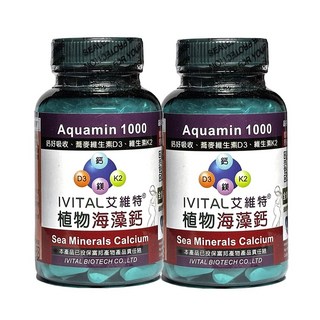 IVITAL艾維特 海藻鈣蕎麥D3微甜可嚼錠 全素, 2個, 100顆