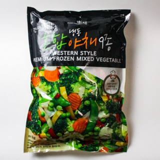 냉동 혼합야채 9종(볶음용 카레용 양식용 렌지용야채)_드라이아이스 포함 1KG X 2봉, 2개