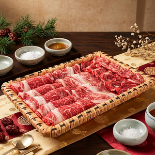 고기생각 부산 투뿔 한우선물세트 A-2 구이용 2.5kg 꽃등심 갈비살 제비추리 투플 투쁠 소고기세트, 1개