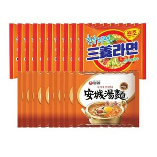 농심 안성탕면 10개 + 삼양라면 10개, 20개