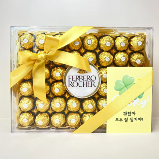 페레로로쉐 초콜릿 48개입 600g 리본포장 발렌타인데이 졸업 취업 선물 응원엽서 포함, 1개