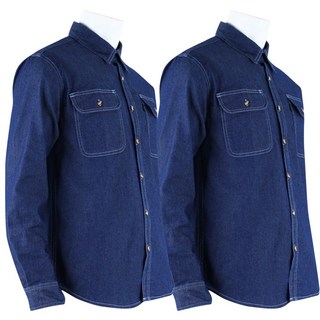 2장 [더맨월드] 사계절 남성용 R 프리미엄 스판데님 셔츠 _ 데일리 청남방 작업복 일상복 스판 인기템 M1594