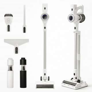 [최신형] 차이슨 무선 스틱 청소기 BLDC 흡입력 좋은 진공청소기 + 다양한 구성품 + 평생AS, 화이트, 화이트