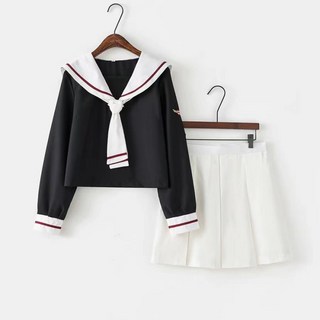 카드캡터체리 코스프레 의상세트 마법소녀 일본교복의상 애니 캐릭터 변신, 상의+치마+넥타이 M, 1개, 상의+치마+넥타이