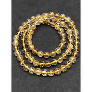 金髮晶手珠 淨體小高貨髮晶 多圈三圈手串手鍊 DIY串珠隔珠配珠水晶