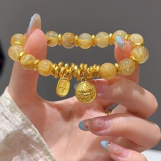 金髮晶手鍊 帶金飾