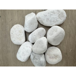 白鵝卵石 陽台造景石 造景鵝卵石 漢白玉石 鵝卵石 (1公斤20元), 1KG, 白色