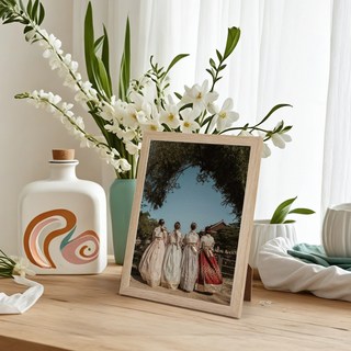 인테리어 액자 프레임 결혼식 인증서 자격증 사진액자 탁상용, 1개, 오크