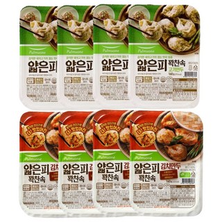 풀무원 얇은피꽉찬속 고기만두 + 김치만두, 8개