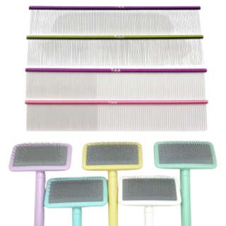 타콤 TAA콤 강아지빗 비숑빗 콤빗 강아지콤 일자빗 피아노콤 푸들콤 애견미용빗 브러쉬, TAA 강아지콤 - FA19 (퍼플), 1개