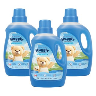 허글리 초고농축 액상 세탁세제 코튼캔디, 3개, 3L