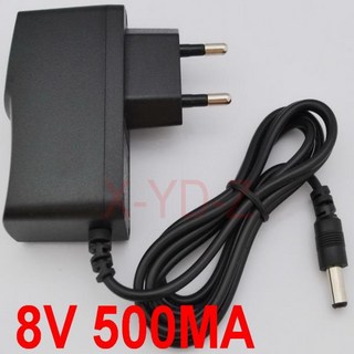1PCS 8V 500mA AC 100V-240V 변환기 엇 바꾸기 전력 접합기 DC 0.5A 공급 EU 마개 DC 5.5mm x 2.1mm-2.5mm, [01] EU, 01 EU