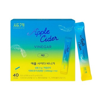 쌍계 탕비실음료 쌍계 애플사이다비니거 드링크 레몬 40포입 5g 1개, 200g, 4개