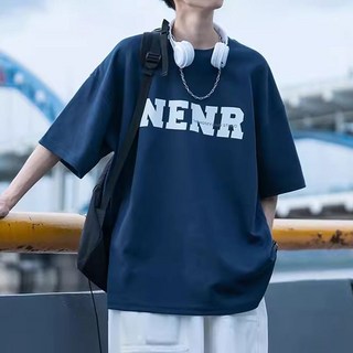 新款短袖T恤男夏季韓版潮流簡約半袖上衣港風寬鬆休閒潮牌體恤衫