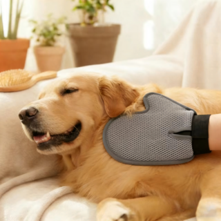 반려동물 털 제거 장갑 목욕 마사지 브러시 고양이 강아지 겸용 털 빗, 1개, 회색