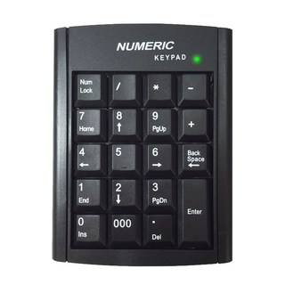 19鍵USB數字鍵盤，輕巧便攜，即插即用，提升數字輸入效率, 黑色, 無, 黑軸