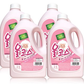 울코스 액체세제 중성 세탁세제 홈드라이, 4개, 2.5L