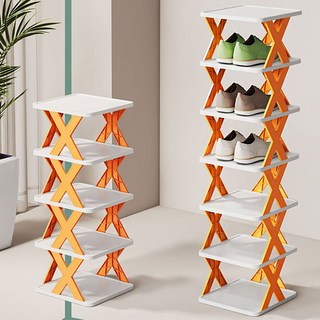5단 슈즈렉 현관 간이 신발장 틈새 신발정리대 신발선반, 5단 레이어 슈즈랙 (판5개+지지대12개)