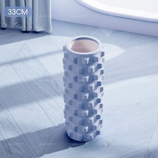 【瑜伽放鬆】專業瑜伽實心泡沫軸壓小腿狼牙按摩滾輪軸肌肉放鬆瘦腿後背琅琊榜, 【純淨藍色】33*12空心/初學者適用, 1個