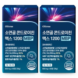 소연골 콘드로이친 mbp 95% 해썹식약처인증, 2개, 60정