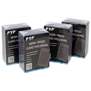 P.Y.P 半剛性卡套35pt 透明卡套50入 遊戲王/寶可夢/球員卡/愛豆小卡適用 卡片收納保護必備, 透明, 1套裝