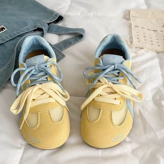 尚迪莎原創韓版板鞋女2025夏款網面透氣軟底德訓鞋厚底運動鞋休閒, 黃蘭  網面,36, 黃蘭 網面, 36