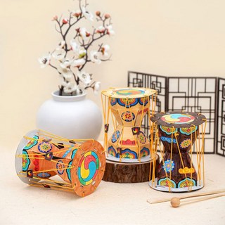 미니 종이 장구 만들기 키트 음악놀이 풍물 악기 교과연계 학습, 미니장구 만들기