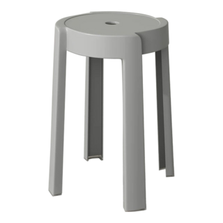 風車椅 圓凳 餐椅 風車圓凳 高腳椅 餐椅 塑膠椅 休閒椅 方凳 椅子, 超取限1張-升級款圓凳【灰色】高腳, 1件