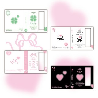 桃園有貨 拍貼機相簿 人生四格收納卡冊 四格照本 卡膜 ins風書簽係列收納冊 追星女孩愛豆照片收納保護冊, 四個都要, 1個