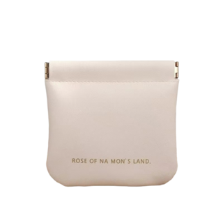 多功能彈片收納包：充電線、耳機、化妝品、口紅、月事包隨身收納, 白色, 1個