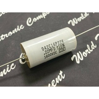 美國 CDE 942C 0.22uF 1600V 10% 942C16P22K 臥式 金屬膜電容器 X 1, 1個