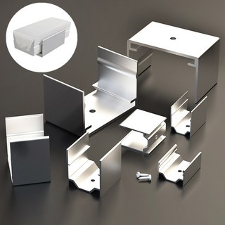 5-50 개/몫 스트립 라이트 U 모양 장착 버클 알루미늄 프로파일 고정 클립 LED 네온 램프베이스 홀더 브래킷 피팅, 5pcs, 30X20mm