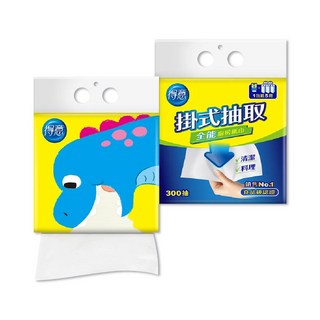 得意 掛式抽取廚房紙巾 300抽/袋 廚房紙巾 吸油紙巾, 1個, 得意掛式抽取廚房紙300抽/袋