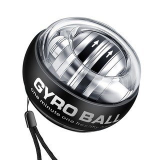 機械自啟動炫光腕力球 - 握力訓練器/第六代腕力球, 透明黑, 1個