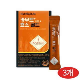 뉴트리원 카무트 효소 골드, 3개, 30회분
