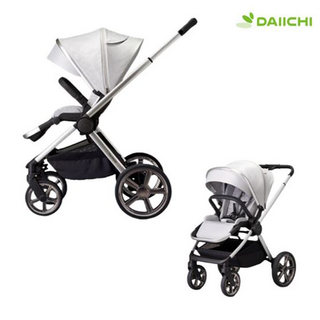 [쿠팡 단독 60% 할인] 다이치 더프라임 신생아 유모차 절충형 디럭스급, 다이치 더 프라임 유모차-펄실버