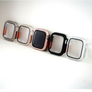 仿Ultra造型全包式錶殼，適用Apple Watch 4-11代/SE/10代 42/46mm，含螢幕保護, 透明色（現貨在台）,46mm  (最新11代｜10代專用）, 1個