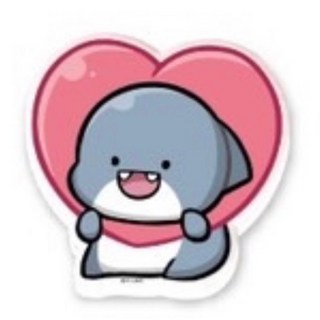 胖鯊魚 鯊西米 創意磁鐵 冰箱貼 磁鐵 裝飾 壓克力 卡通磁鐵, A愛心