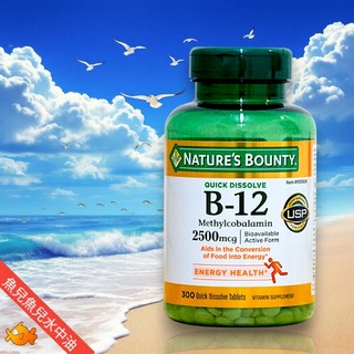 Nature's Bounty自然之寶 維生素B12 2500mcg 300粒 (好市多代購), 1個