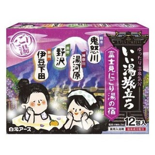 Hakugen Earth 白元 名湯之旅濁湯入浴劑 富士山眺望之湯 12包入, 1盒, 300g