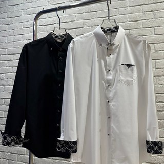 un:Coil 內紋鎖鏈長袖襯衫，抗皺免燙，D285