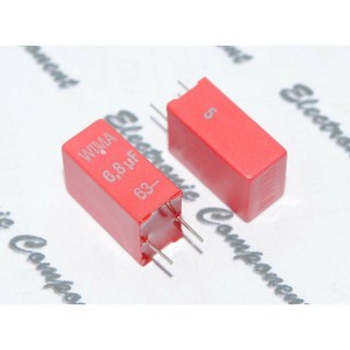 WIMA MKS2 6.8uF 63V 5mm 立式金屬膜電容器 - 德國製造, 1個