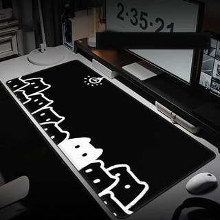 게이밍 장패드 고양이 캐릭터 마우스패드 방수코팅 300X800X3MM, 1개, 블랙