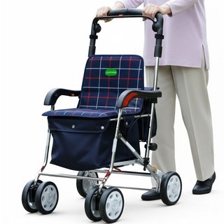 노인 보행기 어르신 유모차 접이식 보행보조기 스텐 실버카