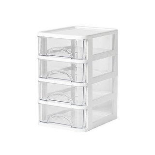 優の屋 現代簡約桌上型四層抽屜收納櫃 透明收納盒 文具收納盒 辦公室整理盒, 詳見包裝