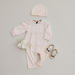 [백화점 정품] 닥스베이비 아기 우주복 프리미엄 레이스 모자 SET