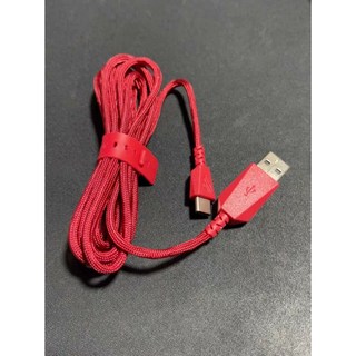 ROG USB Type-c 傳輸線 支援8000HZ 贈ROG Dongle延長器(無線訊號增強器) 1.8米, 1個, ROG X EVA明日香紅(1.8米)