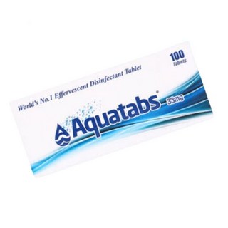 아쿠아탭스 (33mg 100정) 정수기 소독약 살균제 염소 식기 수조 정제 알약, 1개