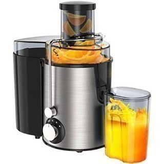 304食品級不鏽鋼多功能榨汁機 雙檔可調 大容量接汁杯 隔沫設計, 銀色110V, 銀色