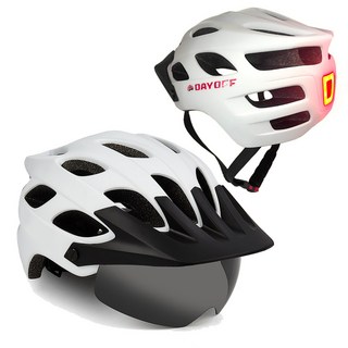 LED 자전거 헬멧 MT-97 경량 안전모 c-type 충전 후미등 라이트 고글, MT-97-LED-무광흰색, 1개